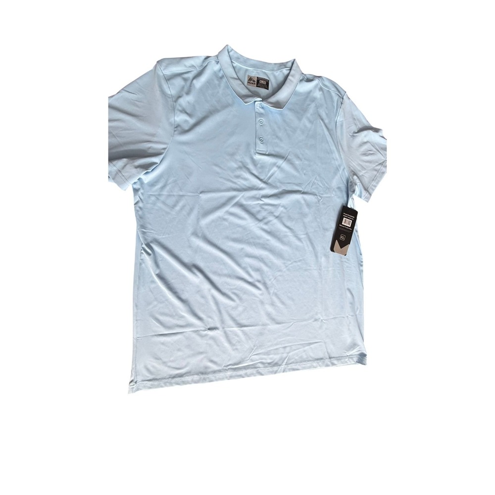 RBX Performance Polo Shirt Light Blue Short Sleeve Mens CRM2166B XL Dry-Fit Golf